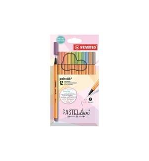 STABILO Point 88 Pastellove 0.4 mm, 12er Set