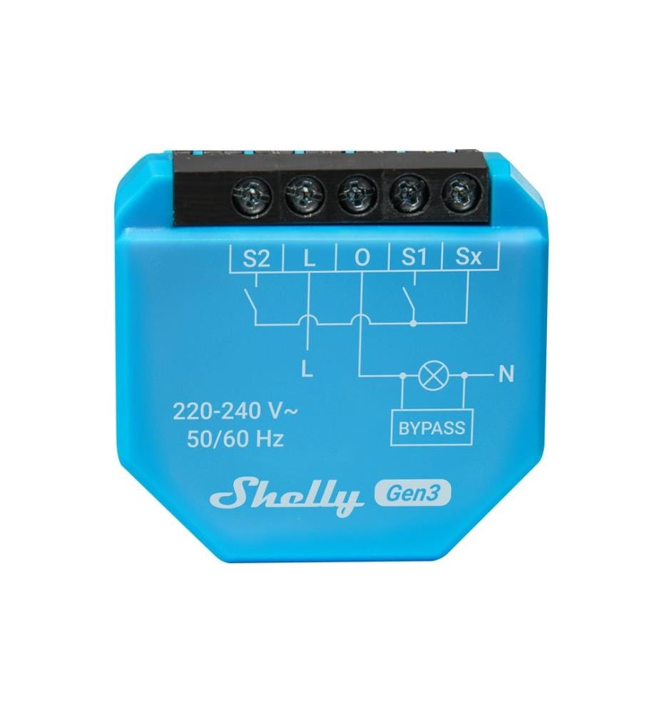 SHELLY - WLAN-Schaltaktor 1 l Gen3 10 A, Bluetooth Bypass
