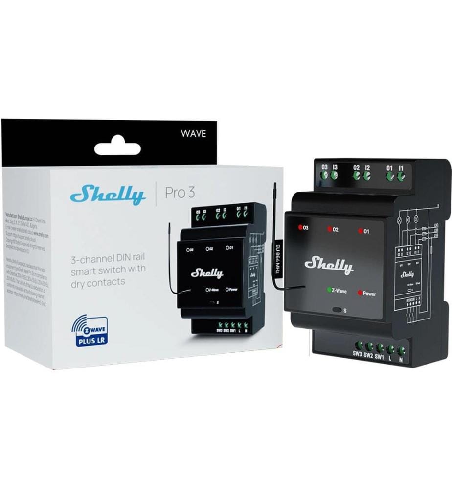 SHELLY - Funk-Schaltaktor Wave Pro 3 48 A