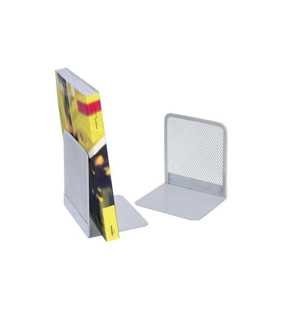 WEDO - Buchstützen-Set Office Silber, 2 Stück