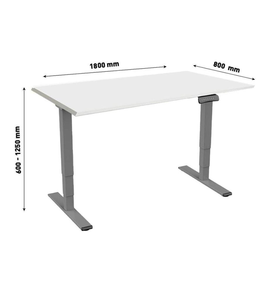CONTINI - Stehtisch ET225E 1.8 x 0.8 m, Dunkelgrau/Grau