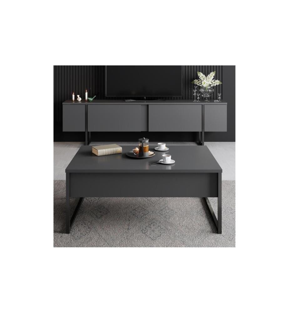 Woody Fashion - Couchtisch Luxe 90 x 60 x 40 cm, Schwarz