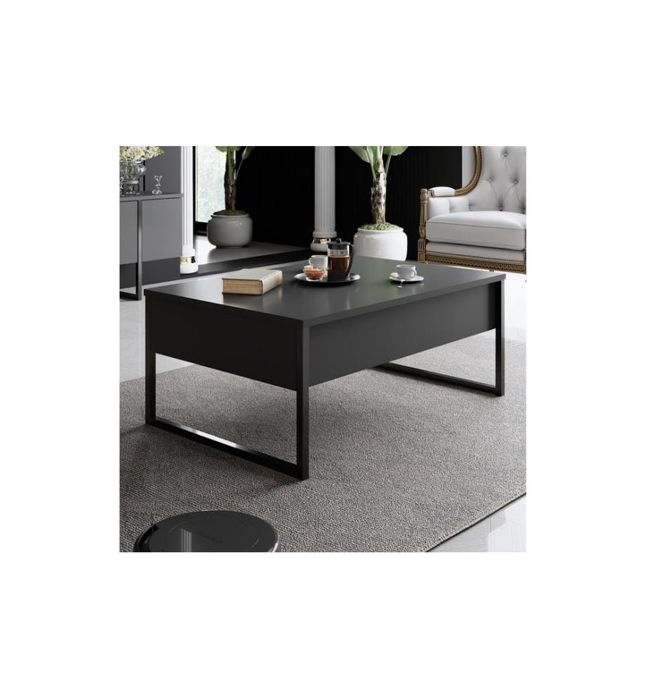 Woody Fashion - Couchtisch Luxe 90 x 60 x 40 cm, Schwarz