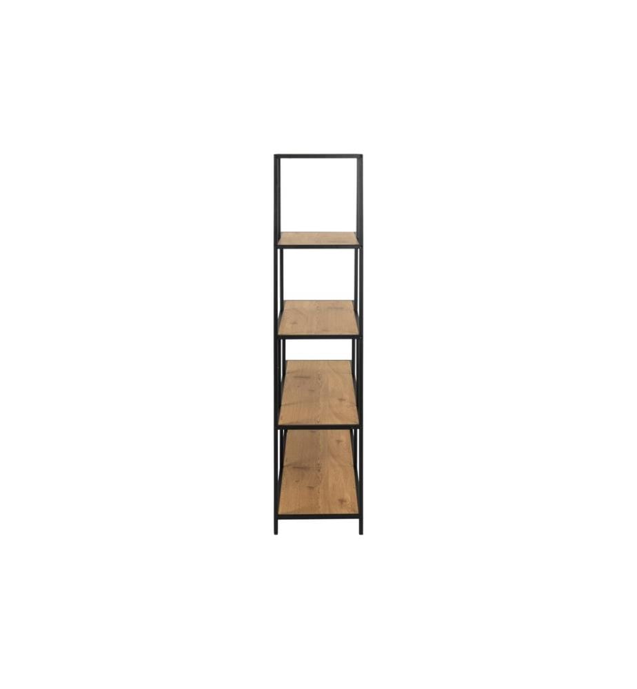 AC Design - Regal Seaford 135 x 35 x 150 cm, Schwarz/Nature