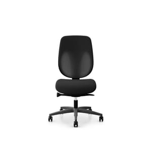 Giroflex - Bürostuhl 353 mit Netzrücken, ohne Armlehnen, Schwarz