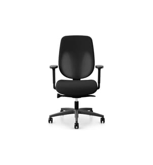 Giroflex - Bürostuhl 353 mit Netzrücken und Armlehnen, Schwarz