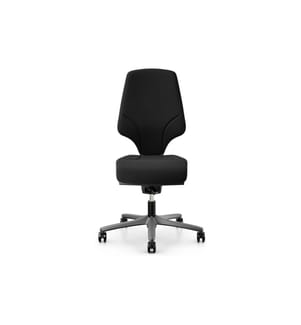Giroflex - Bürostuhl 64 mit Polsterrücken, ohne Armlehnen, Schwarz