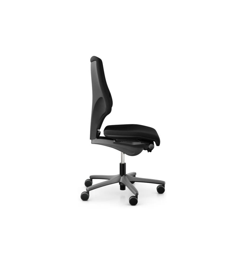 Giroflex - Bürostuhl 64 mit Polsterrücken, ohne Armlehnen, Schwarz