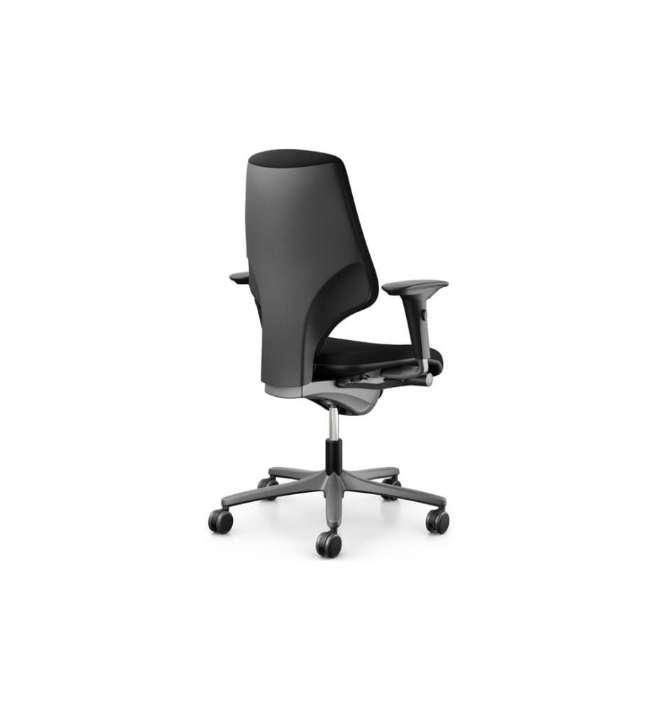 Giroflex - Bürostuhl 64 mit Polsterrücken und Armlehnen, Schwarz
