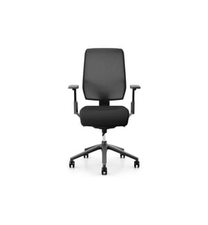 Giroflex - Bürostuhl 68 mit Netzrücken und Armlehnen, Schwarz