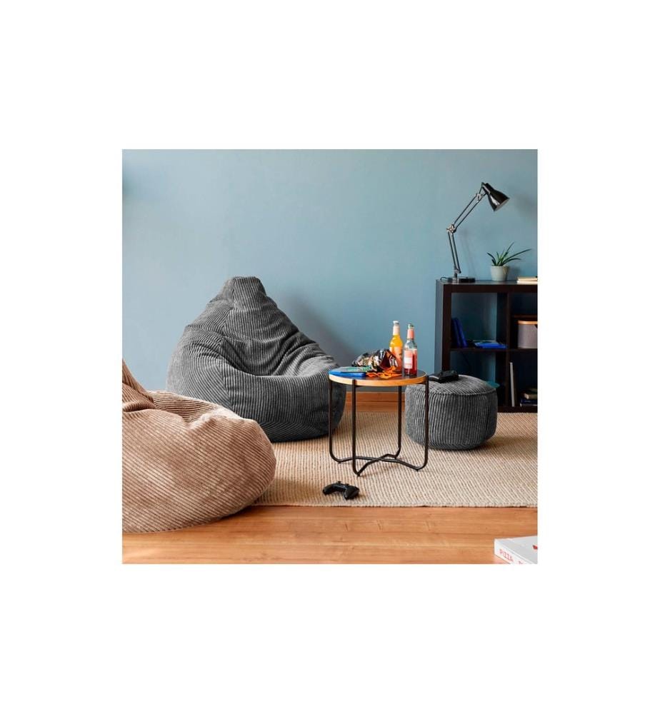 Lumaland - sac pour s'asseoir Giant Cord 400 L, Gris foncé