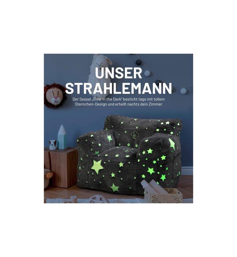 Lumaland - Sessel Glow in the Dark Grau