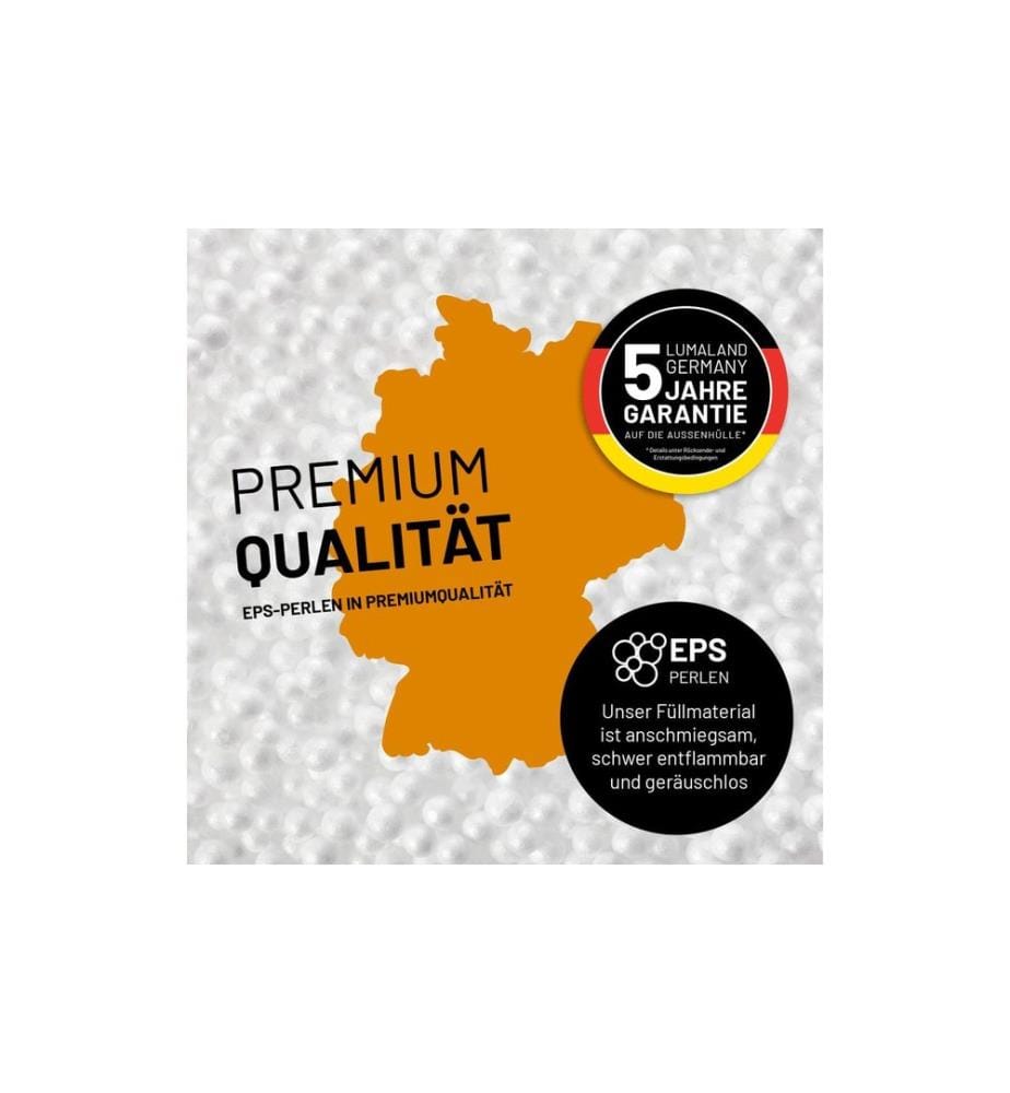 Lumaland - sac pour s'asseoir Cordon Jaune moutarde, 380 l