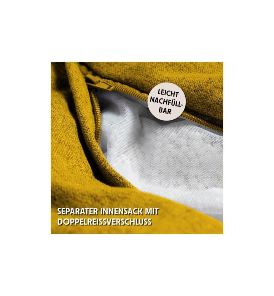 Urbanara - Sitzsack Basic-Comfort 315 l Polyester (PES), Gelb