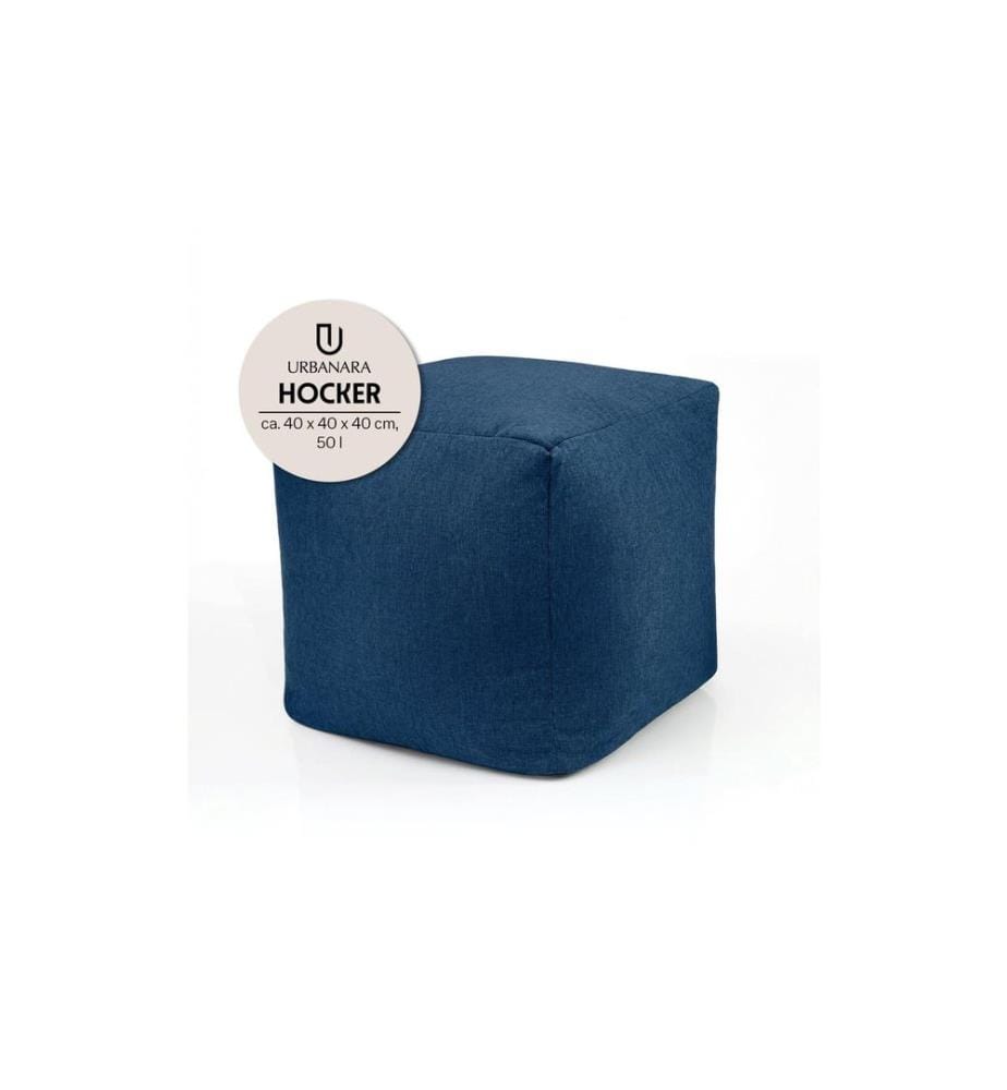 Urbanara - Hocker Basic-Comfort 85 l, Blau
