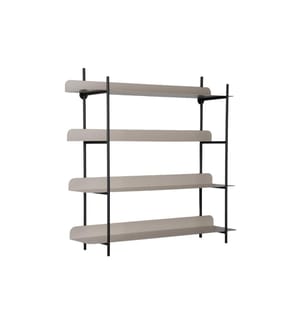 PRESENT TIME - Wandregal Reina Cuatro, Black / Warm grey