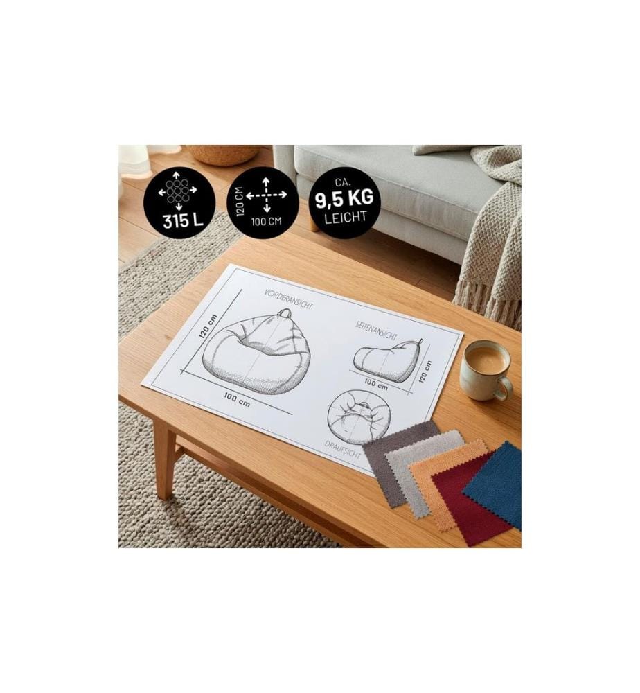 Lumaland - Sitzsack Comfort Line 315 l, Braun