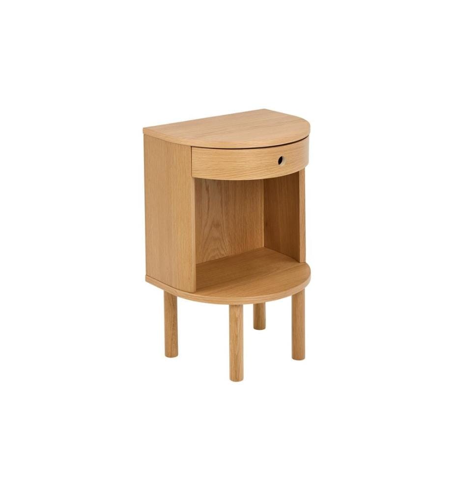AC Design - Table de nuit Paron Marron clair, 40 x 31.5 x 60 cm