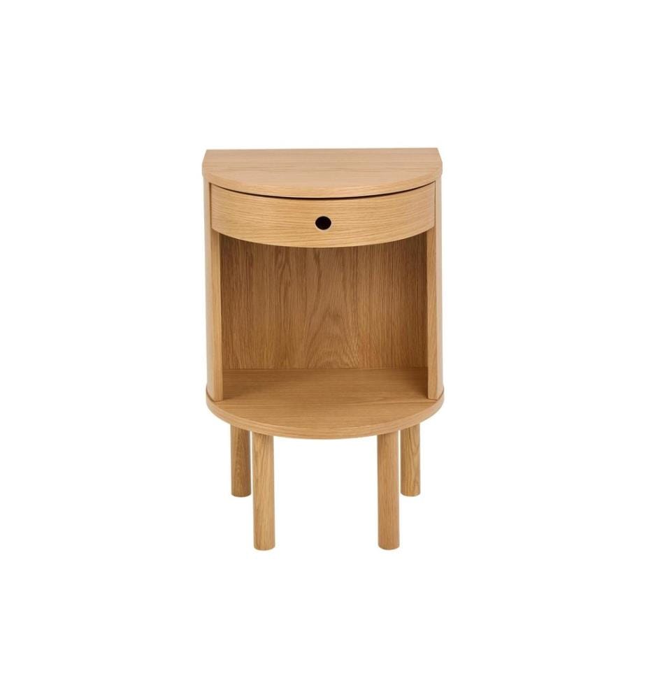 AC Design - Table de nuit Paron Marron clair, 40 x 31.5 x 60 cm
