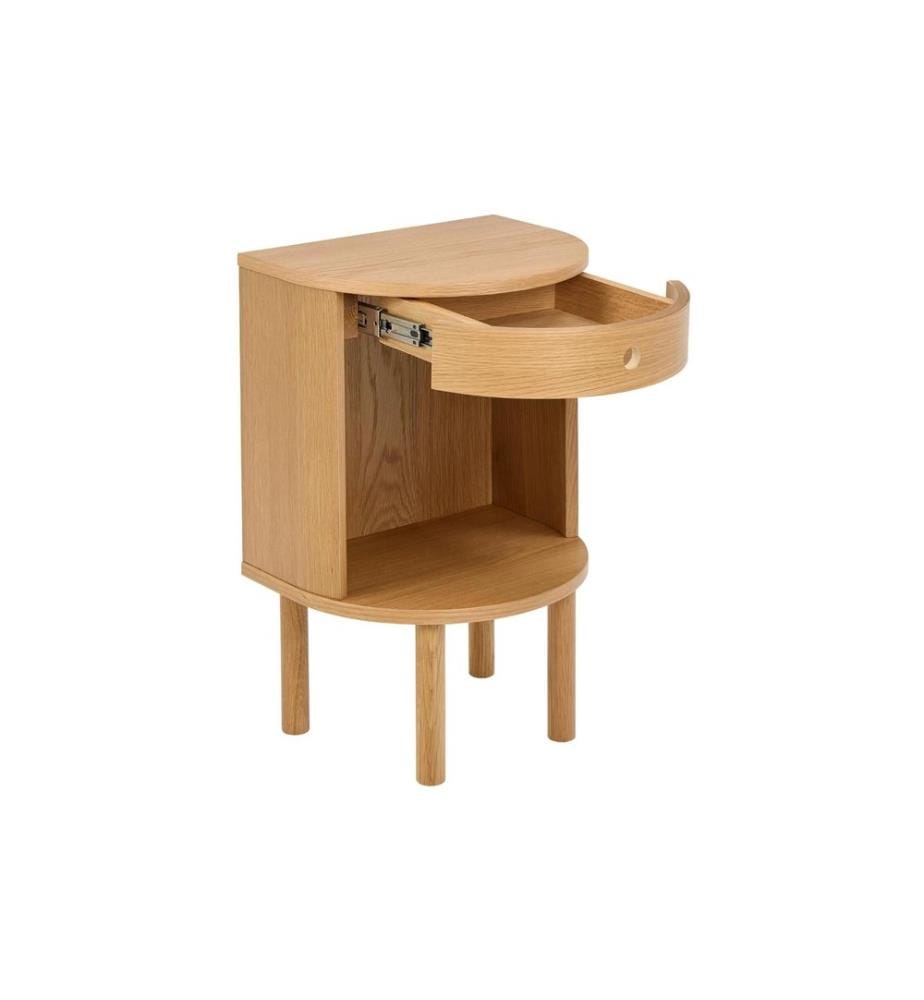 AC Design - Table de nuit Paron Marron clair, 40 x 31.5 x 60 cm