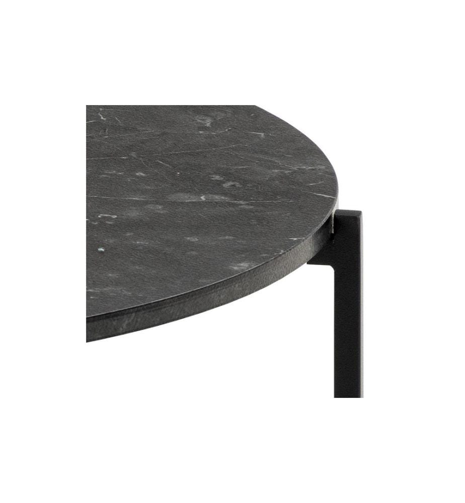 AC Design - Couchtisch Lamoine Schwarz, Ø 70 x 42 cm