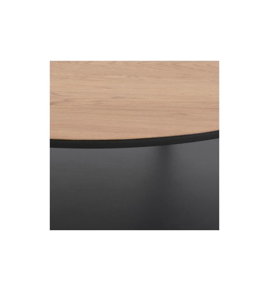 AC Design - Couchtisch Goldington Braun/Schwarz, Ø 80 x 45 cm