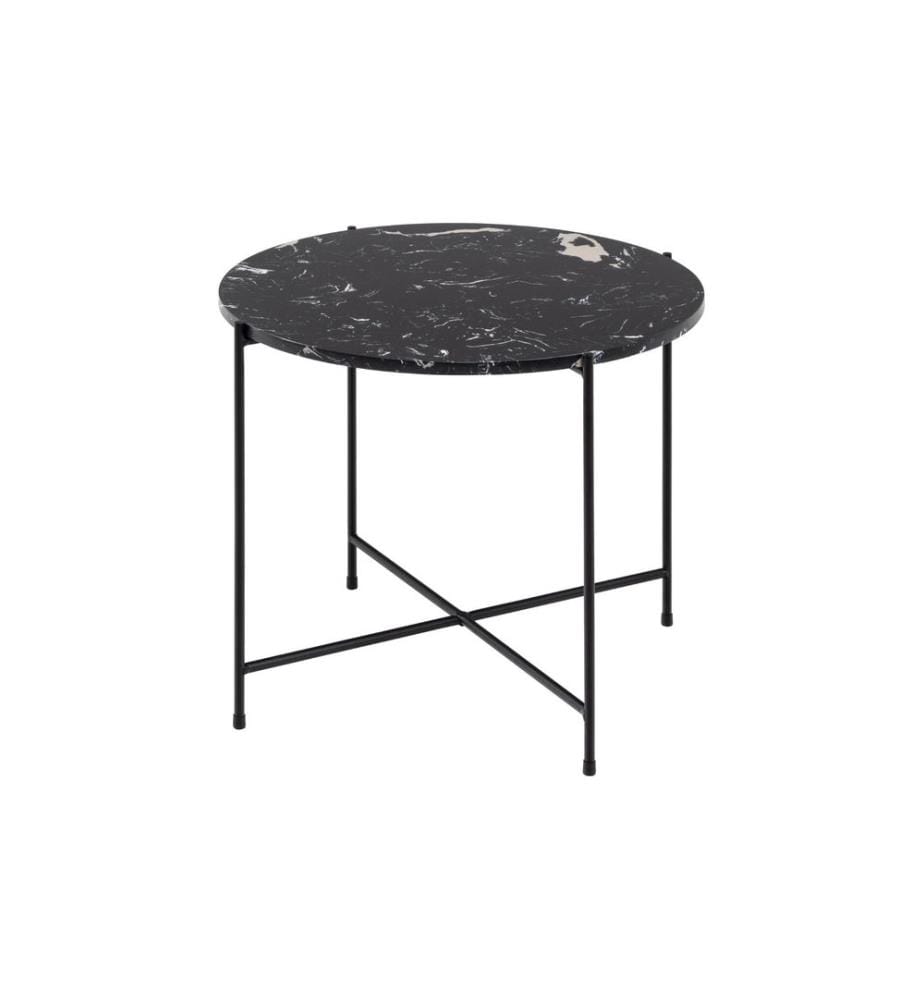 AC Design - Table basse Avila Noir, Ø 52 x 40 cm