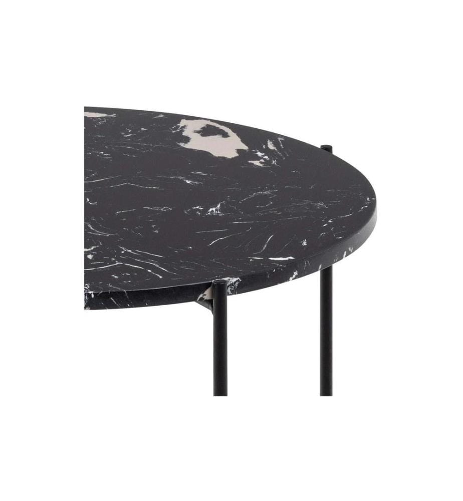 AC Design - Table basse Avila Noir, Ø 52 x 40 cm