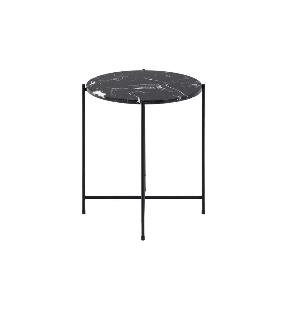 AC Design - Table basse Avila noir, Ø 42 x 45 cm