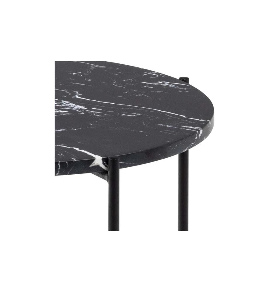AC Design - Table basse Avila noir, Ø 42 x 45 cm