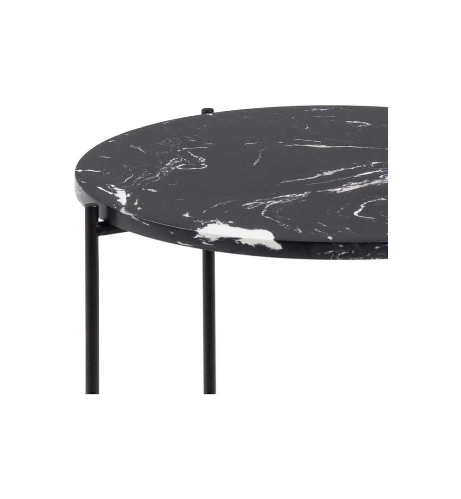 AC Design - Table basse Avila noir, Ø 42 x 45 cm