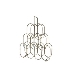 CHIC ANTIQUE - Weinflaschenhalter für 9 Flaschen Messing