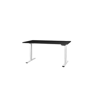 CONTINI - table de bureau réglable en hauteur 1.6x0.8 m noir/structure blanche