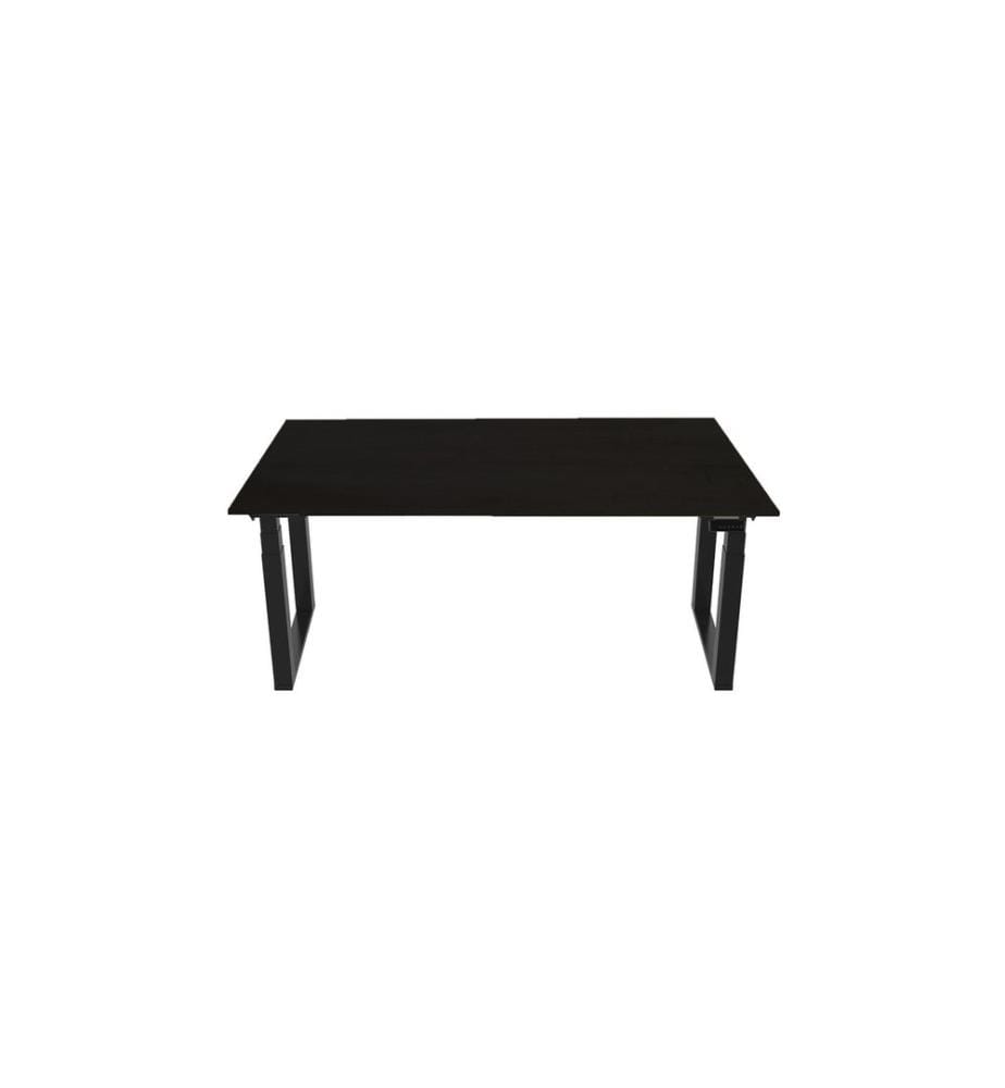 CONTINI - table de bureau réglable en hauteur 1,6 x 0,8 m Noir