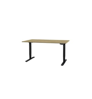 CONTINI - höhenverstellbarer Bürotisch 1.4 x 0.8 m Eiche/Schwarz