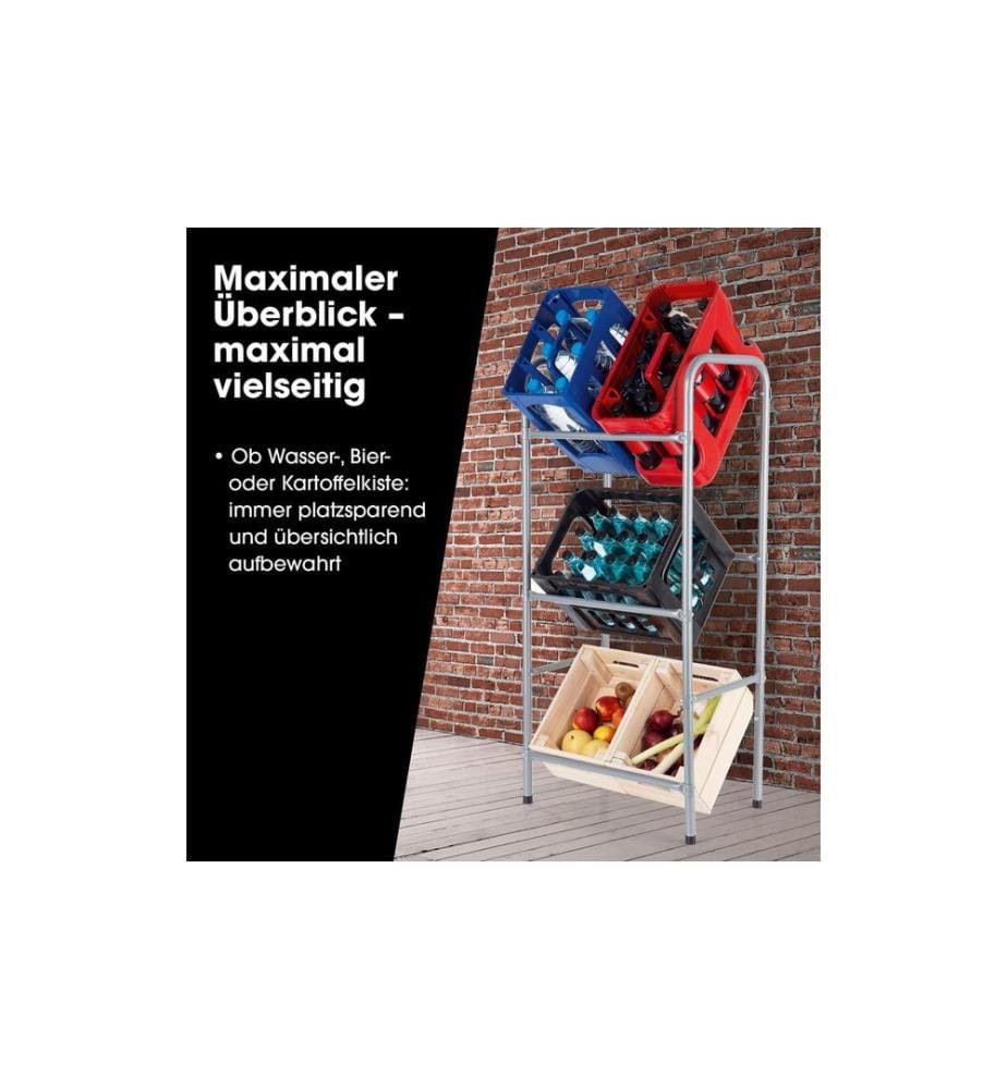 EASYMAXX - Getränkekisten-Regal 110 x 50 x 33 cm