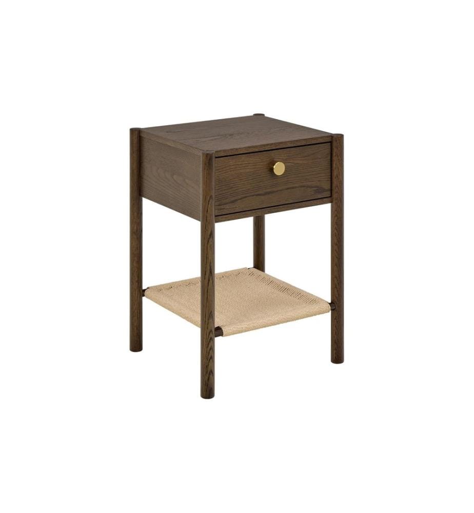 AC Design Nachttisch Monfort Dunkelbraun, 43.5 x 40 x 60 cm
