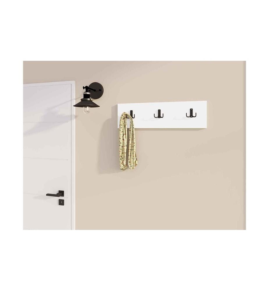 Woody Fashion Wandgarderobe Üçlü 36 cm x 36 cm, Weiss