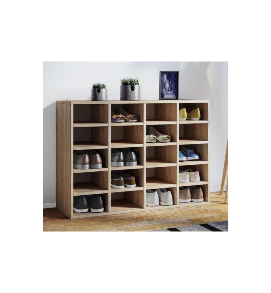 VCM Schuhschrank Hinsol L 92 x 67 cm, Sonoma-Eiche
