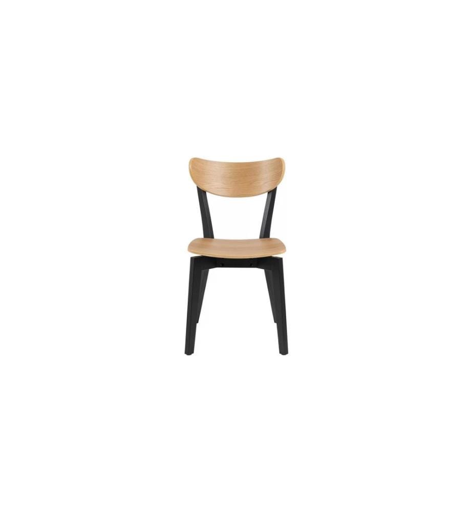 AC Design Stuhl Roxby 2 Stück, Schwarz/Nature