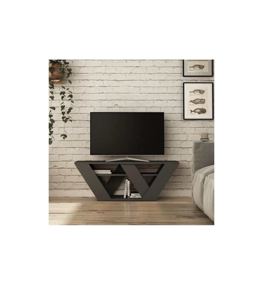 Woody Fashion TV-Möbel Pipralla 110 x 30 cm, Grau