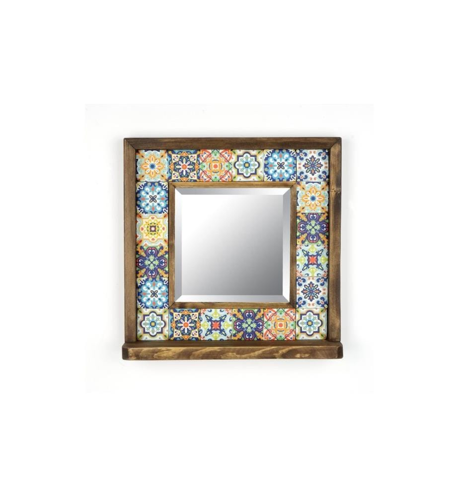 Woody Fashion Spiegel Sto016 32.5 x 33 cm, Mehrfarbig