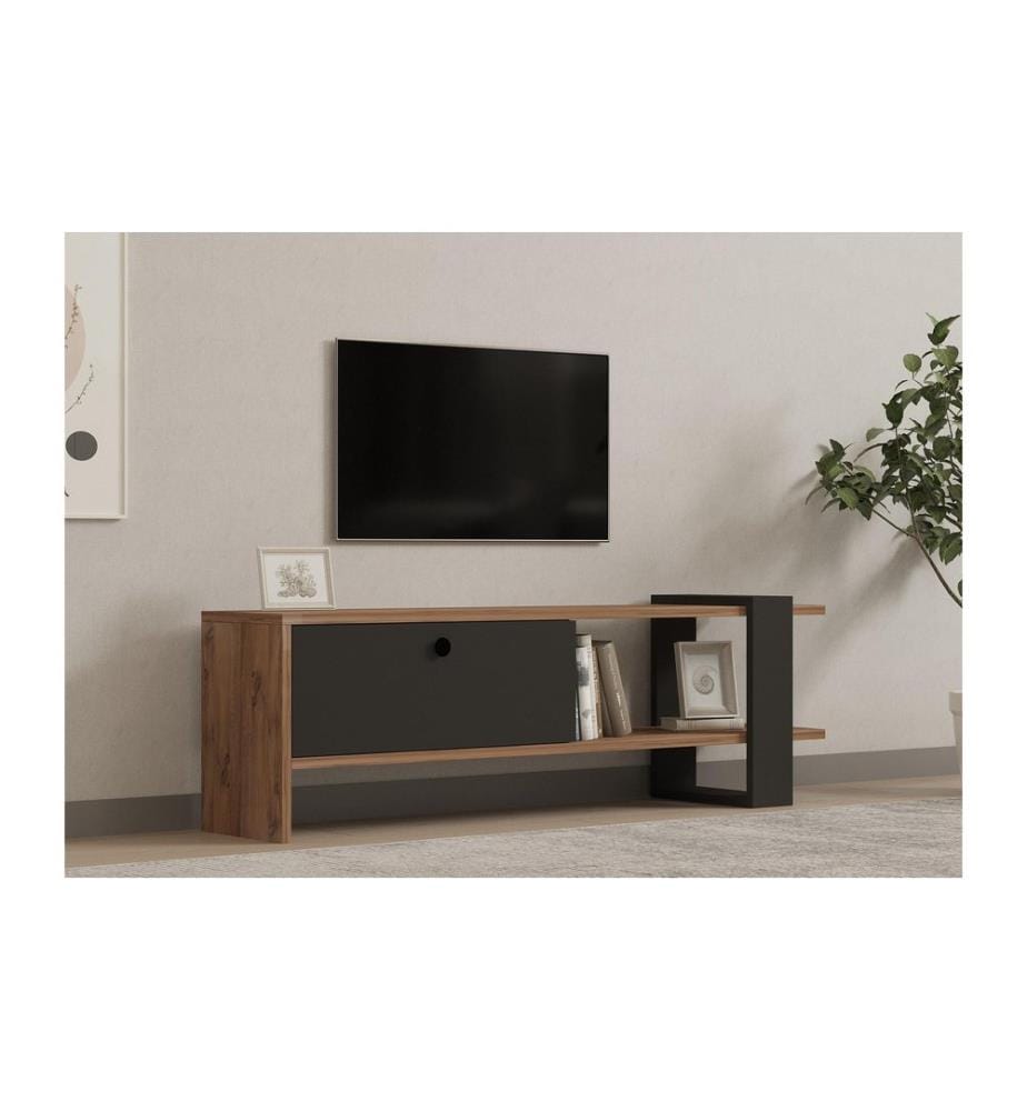 Woody Fashion TV-Möbel Ova 120 x 25 cm, Braun