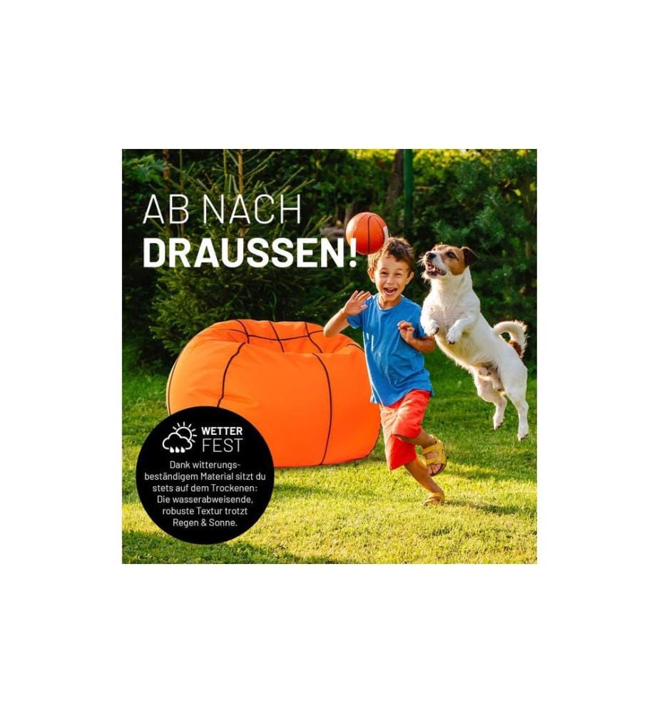 Lumaland Sitzsack Basketball 170 L, Orange