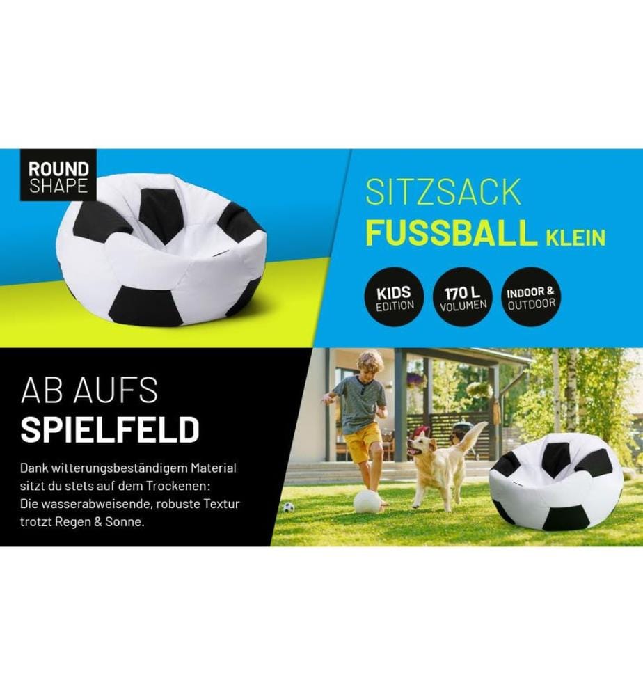 Lumaland Sitzsack Luxury Fussball 170 Liter