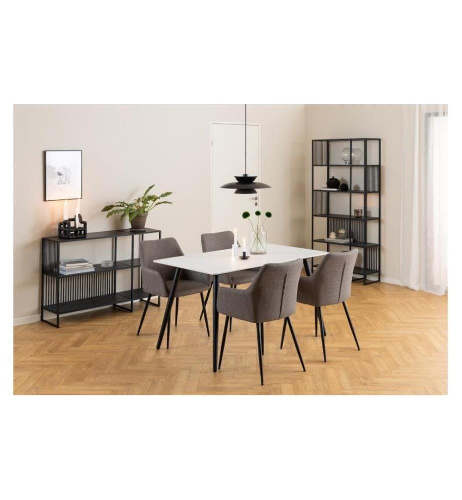 AC Design Regal Strington 85 x 35 x 185 cm, Schwarz