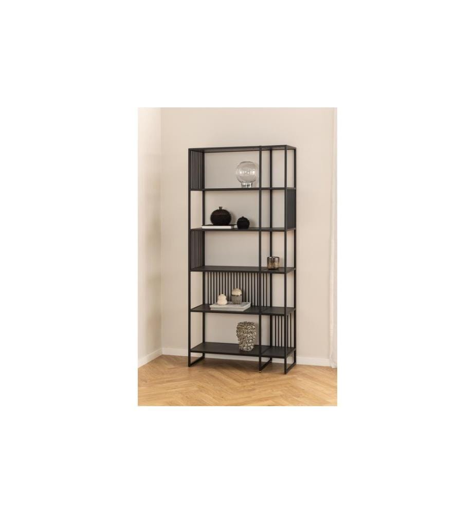 AC Design Regal Strington 85 x 35 x 185 cm, Schwarz