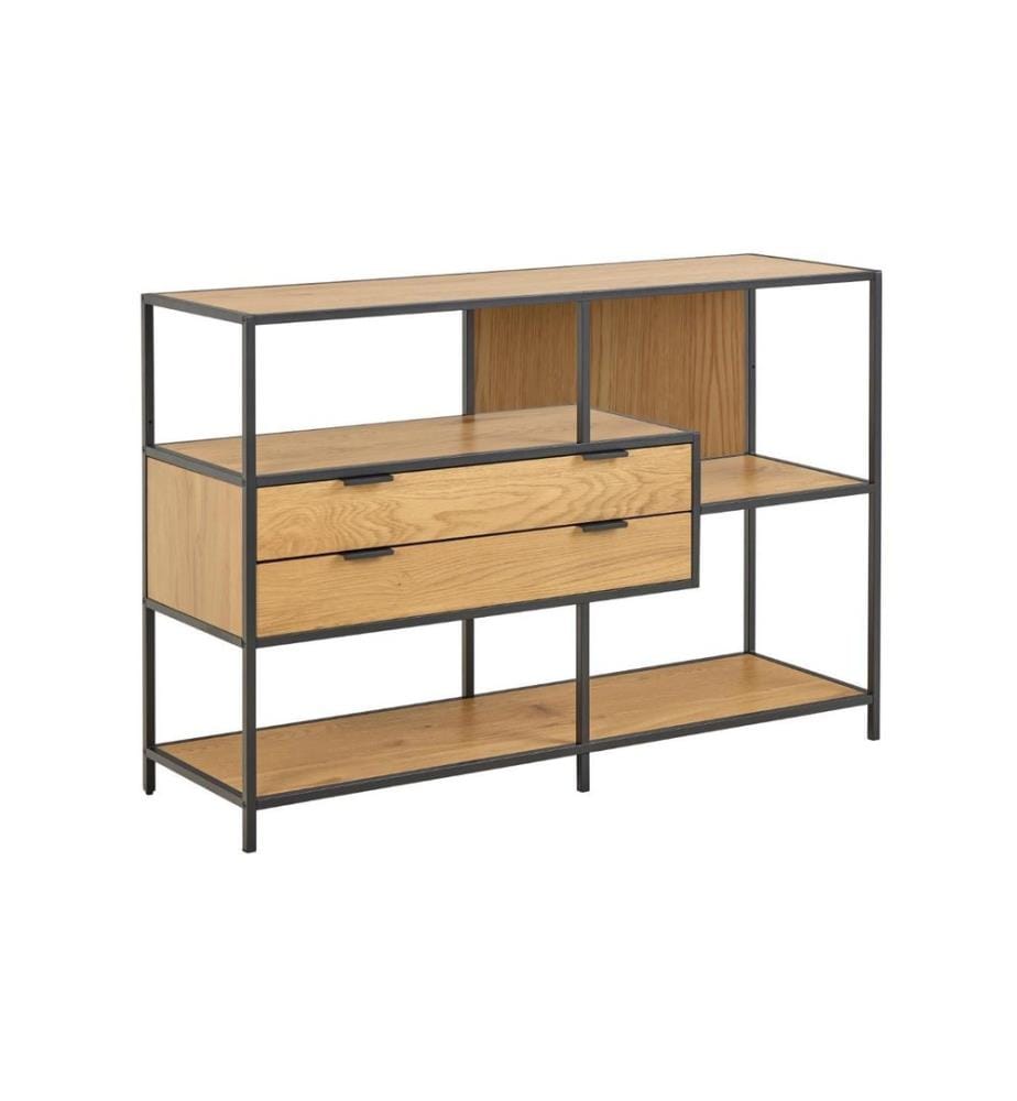 AC Design Regal Seaford Braun, 114 x 35 x 78 cm