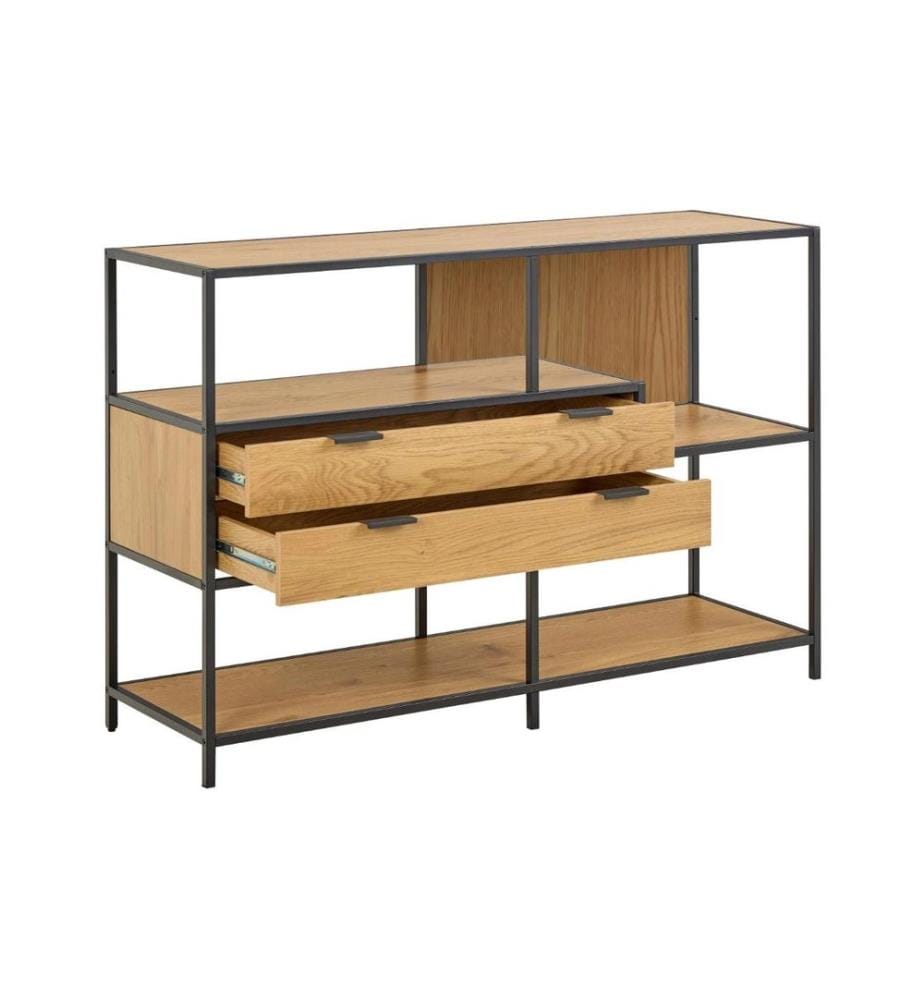 AC Design Regal Seaford Braun, 114 x 35 x 78 cm