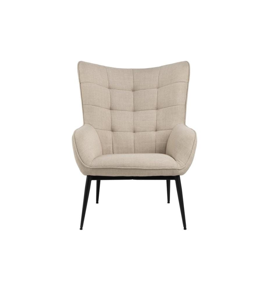 Fauteuil AC Design Redding Acier/Textile, Beige